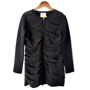 Anthropologie Helios & Luna Zip up Ruched Sweater/Jacket